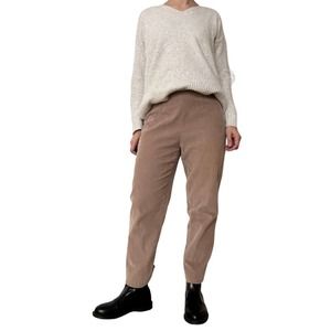 PIAZZA SEMPIONE AUDREY CORDUROY HIGH WAIST PANTS WITH SIDE SLITS WOMEN SIZE 6